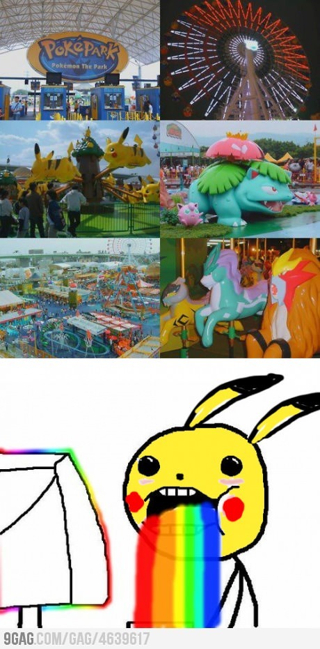 pokemon parque de diversiones - meme