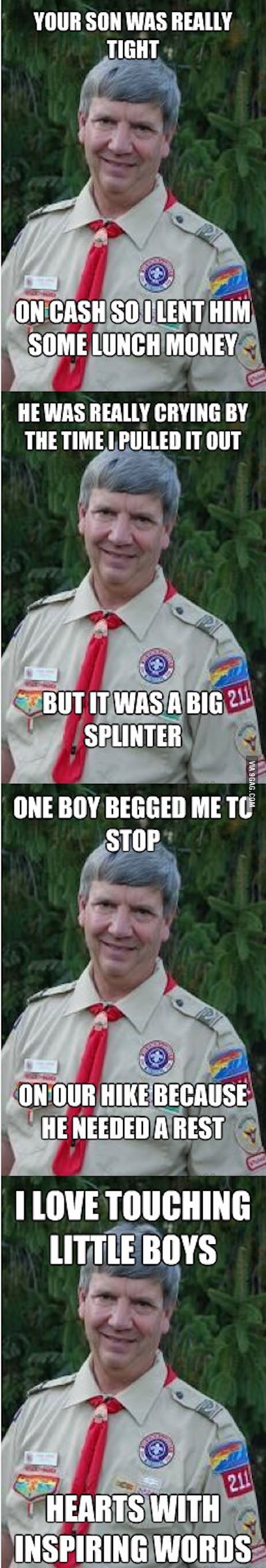 harmless boy scout leader meme