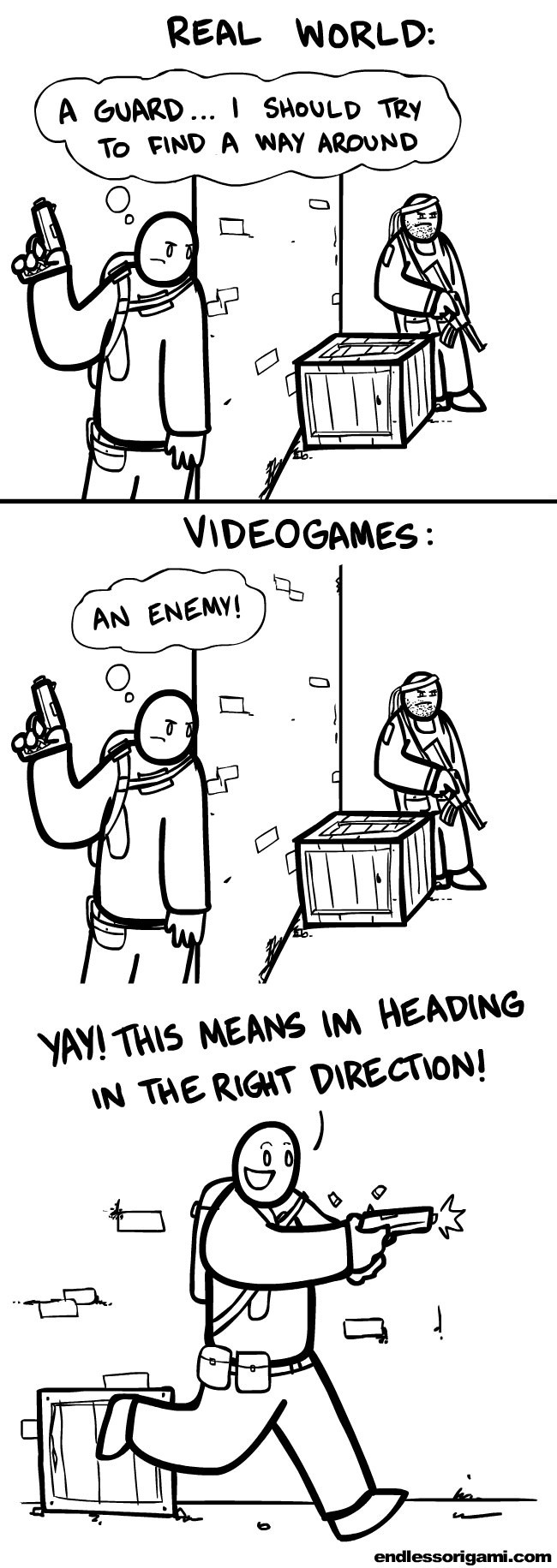 video games vs real life - meme