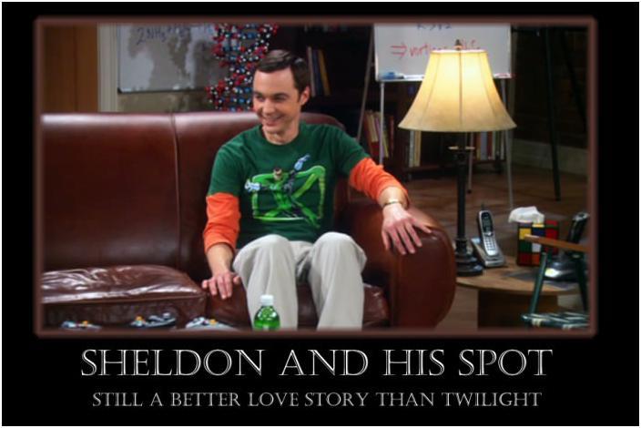 ahh, Sheldon and his spot - meme