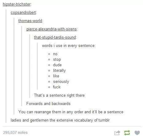 Tumblr vocabulary in a nutshell - meme