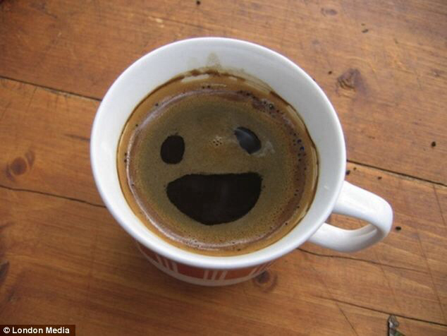 The happiest coffee ever - meme