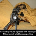 Guns replaced with hotdogs? NOPE. 