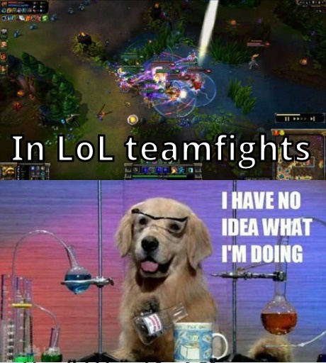 In LoL teamfights - meme