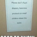 Bathroom notice