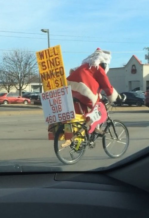 Finally, a naked singing Santa in my price range.  C: - meme
