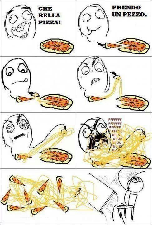 mangiando la pizza - meme