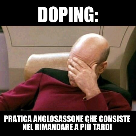 Doping facepalm - meme