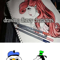 Drawing Disney Characters...