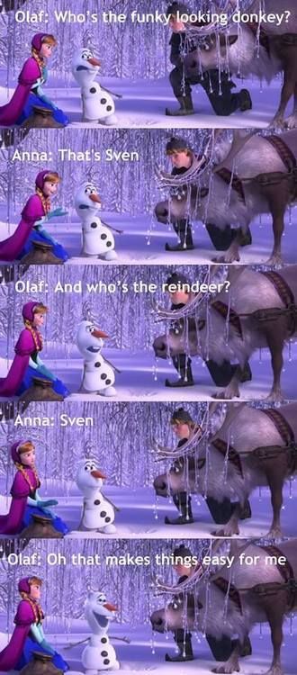 I love Olaf - meme