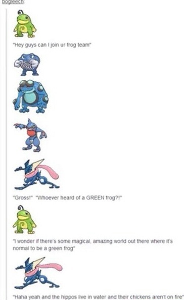 green frogs - meme