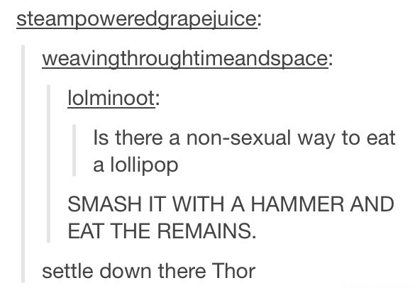 Tone the FUCK down Thor - meme