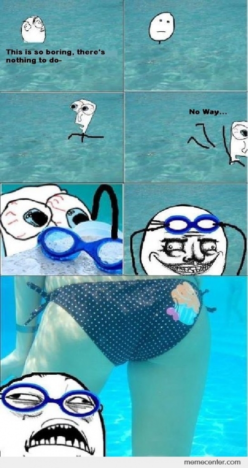 i love swimming - meme