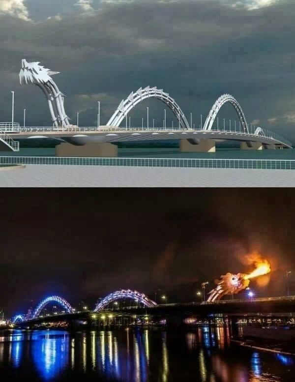 A dragon bridge in Vietname - meme