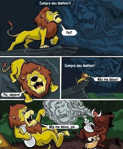 Rei Leão drogado... - meme