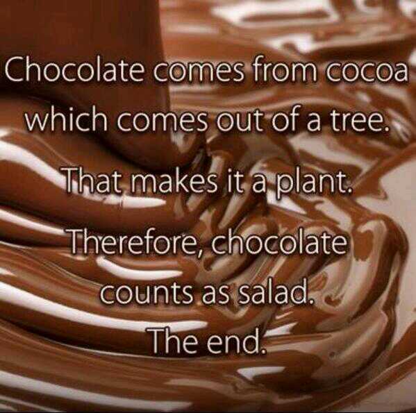 So... chocolate is healthy? - meme