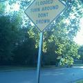 Just a flood sign on 9th street here in Wichita, KS.