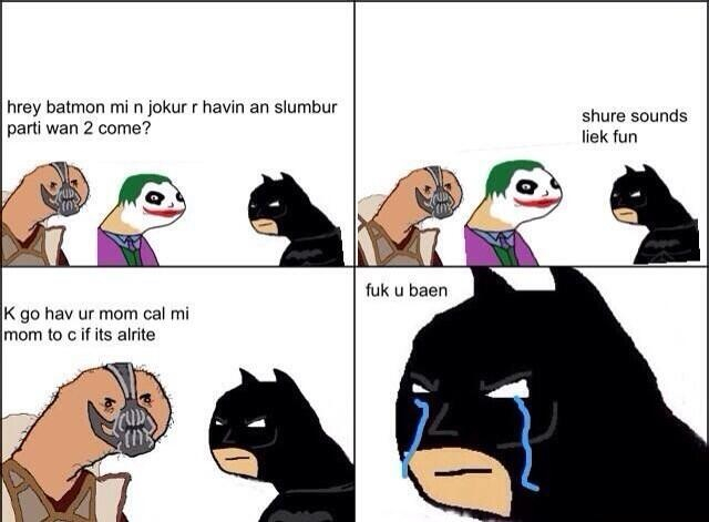 Batman slumber party - meme