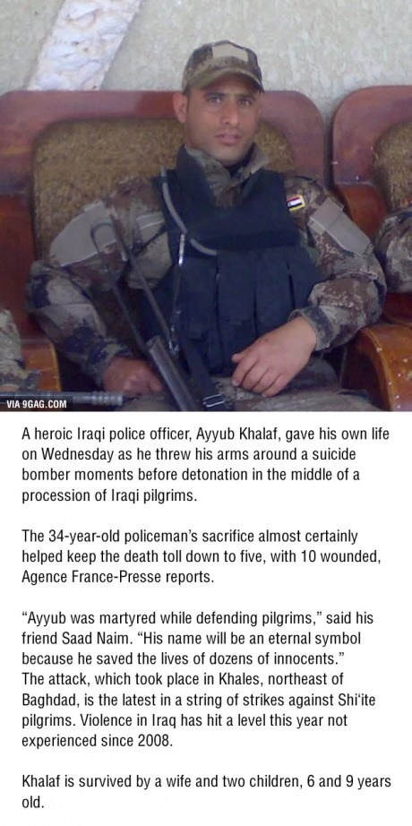 Ayyub khalaf, an iraqi and a real life hero. - meme