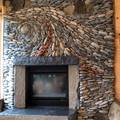 Van Gogh inspired fireplace.