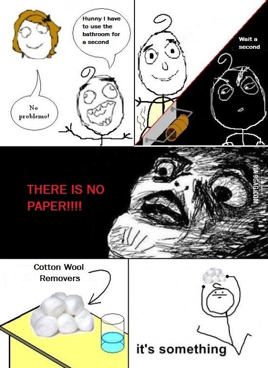 No toilet paper - meme