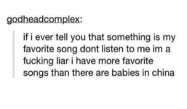 What's your favorite song ;) - meme