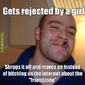 cause there's a difference between friendzone and rejection