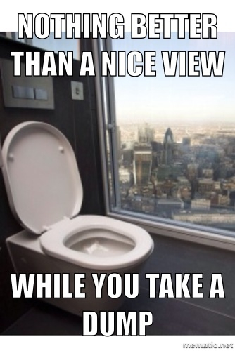 Awsome toilet view!! - meme