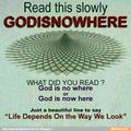 I read god is no where' wbu?