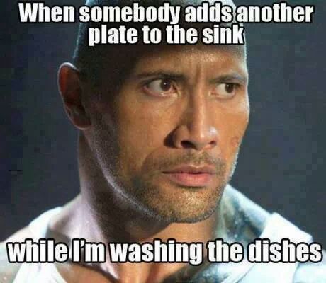 dishes never end - meme