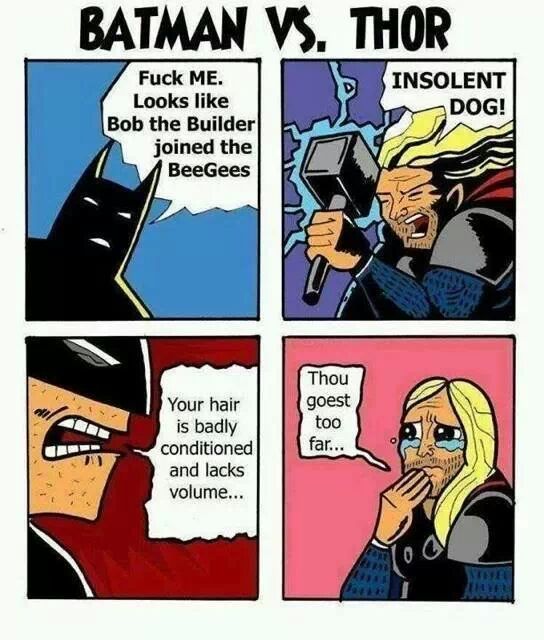 Batman vs. Thor - meme