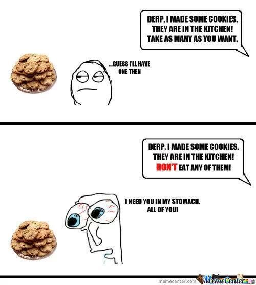 hunger for cookies - meme