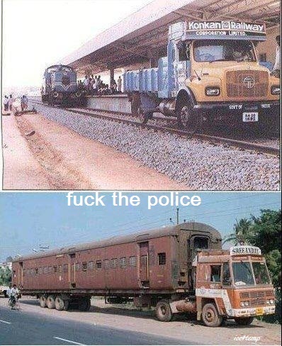 Cars are emancipated trains. - meme