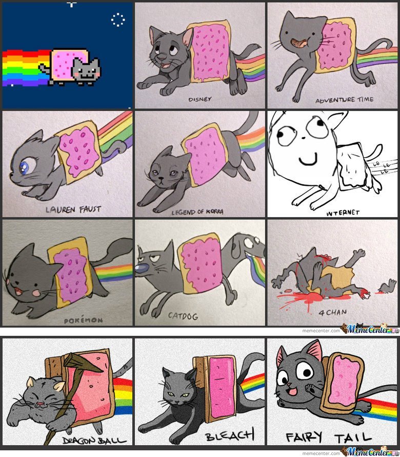 Nyan cat plusieurs versions - meme
