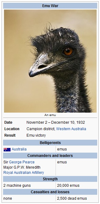 So apparently, there was an emu war - meme