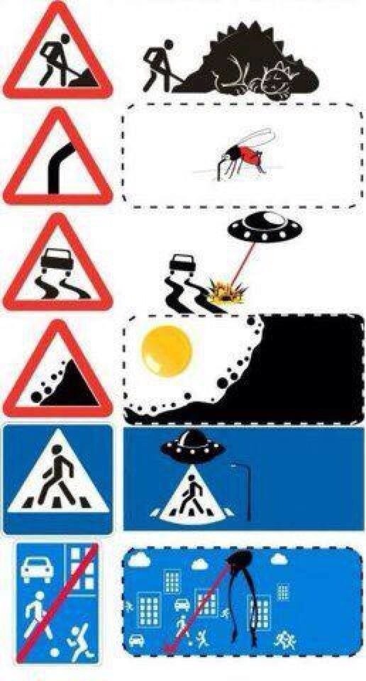 The rest of the road sign - meme