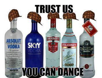 Red Bull and vodka = Robot Water - meme