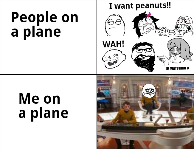 people on a plane - meme