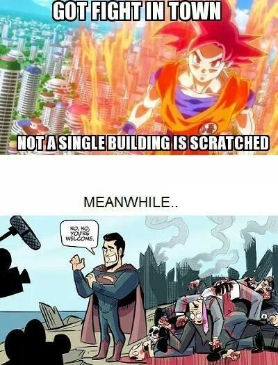 Goku>Superman - meme