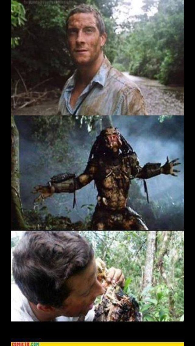 Man vs predator  - meme