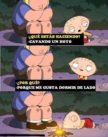 Asi duerme de lado - meme