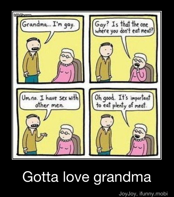 grandma is awsome - meme