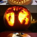 Scary pumpkin carving