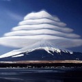 Lenticular clouds in Mount Fuji