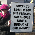 Sign protesting Toronto's mayor
