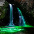 Glow in the dark waterfall