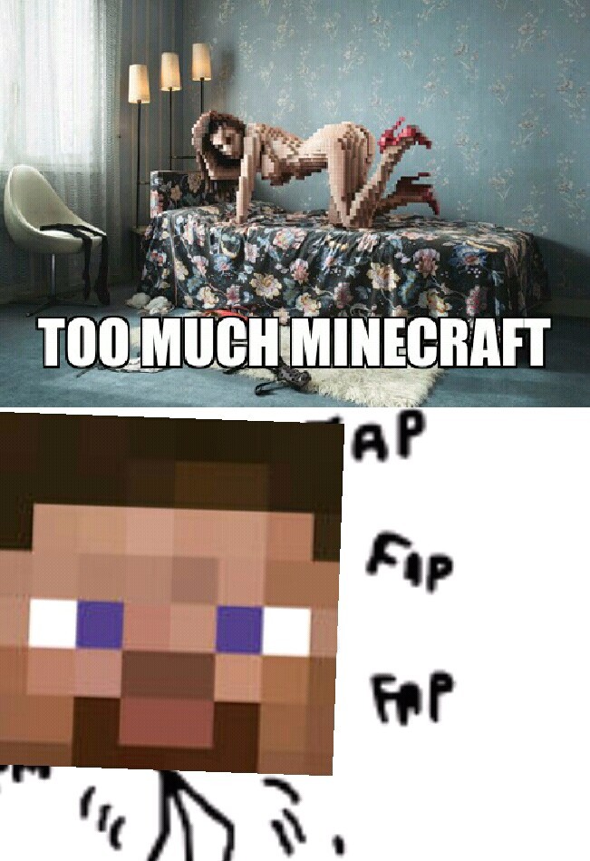 too much minecraft - meme