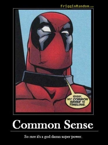Deadpool's common sense - meme