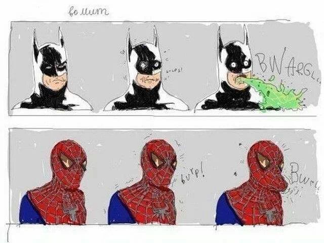 BatMan vs SpiderMan - meme