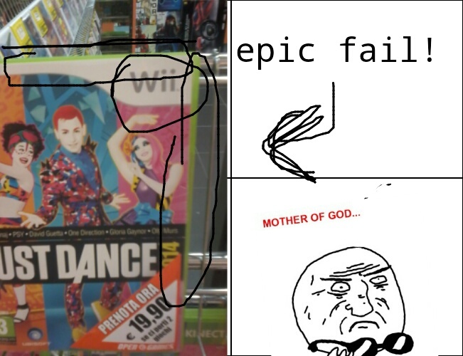 epic fail  just dance - meme